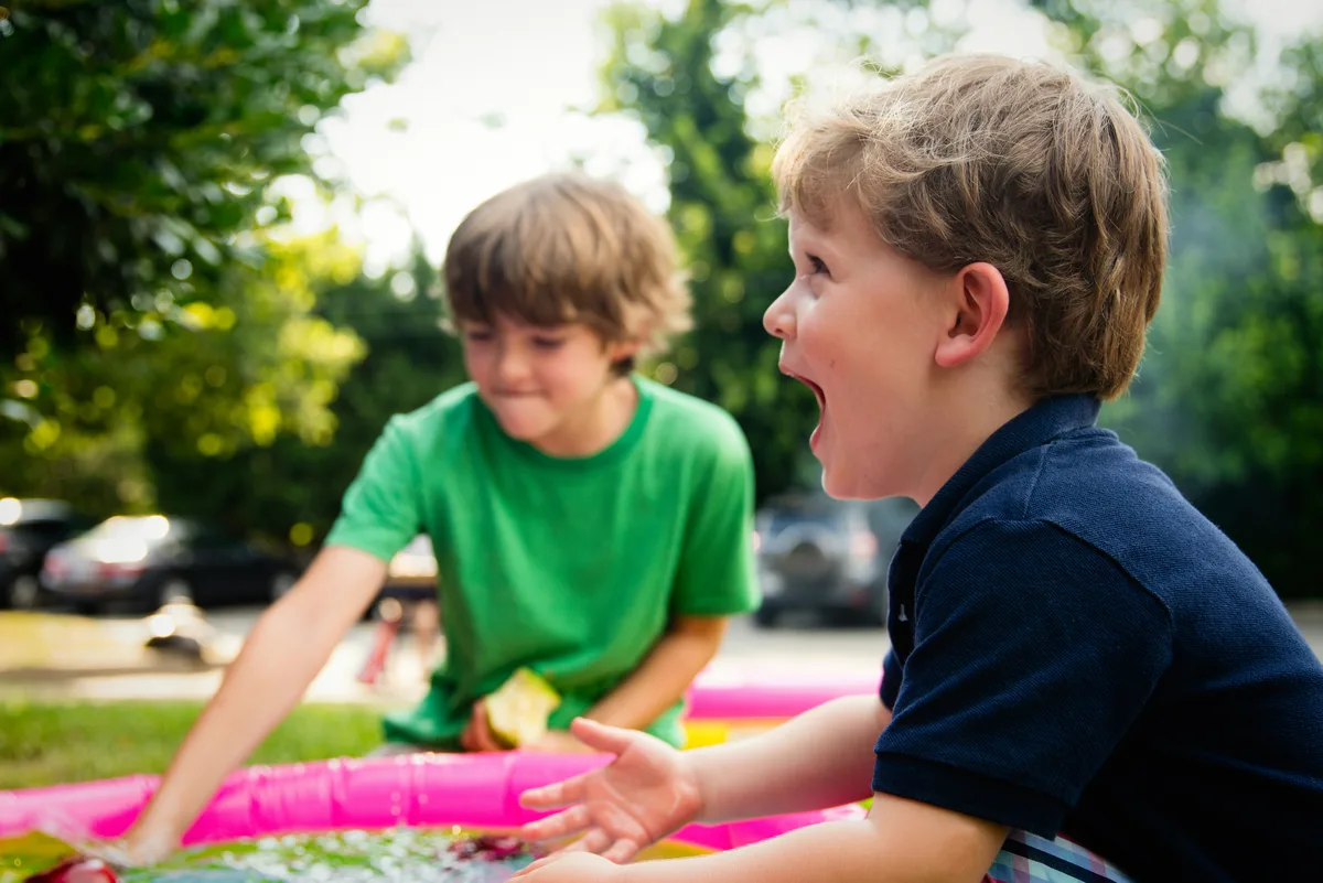 Two children playing together — how support per child compares across states